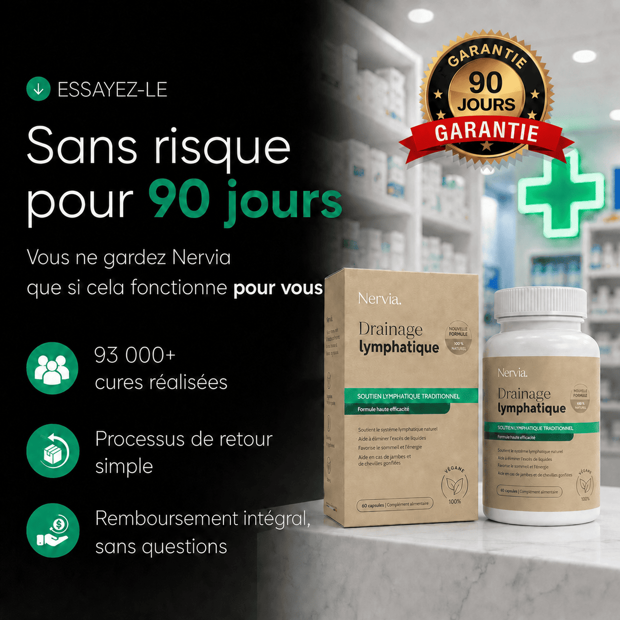 Nervia™ — Gélules de Drainage Lymphatique
